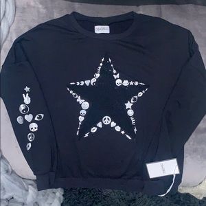 Lauren Moshi Sierra Crystal star pullover S NWT